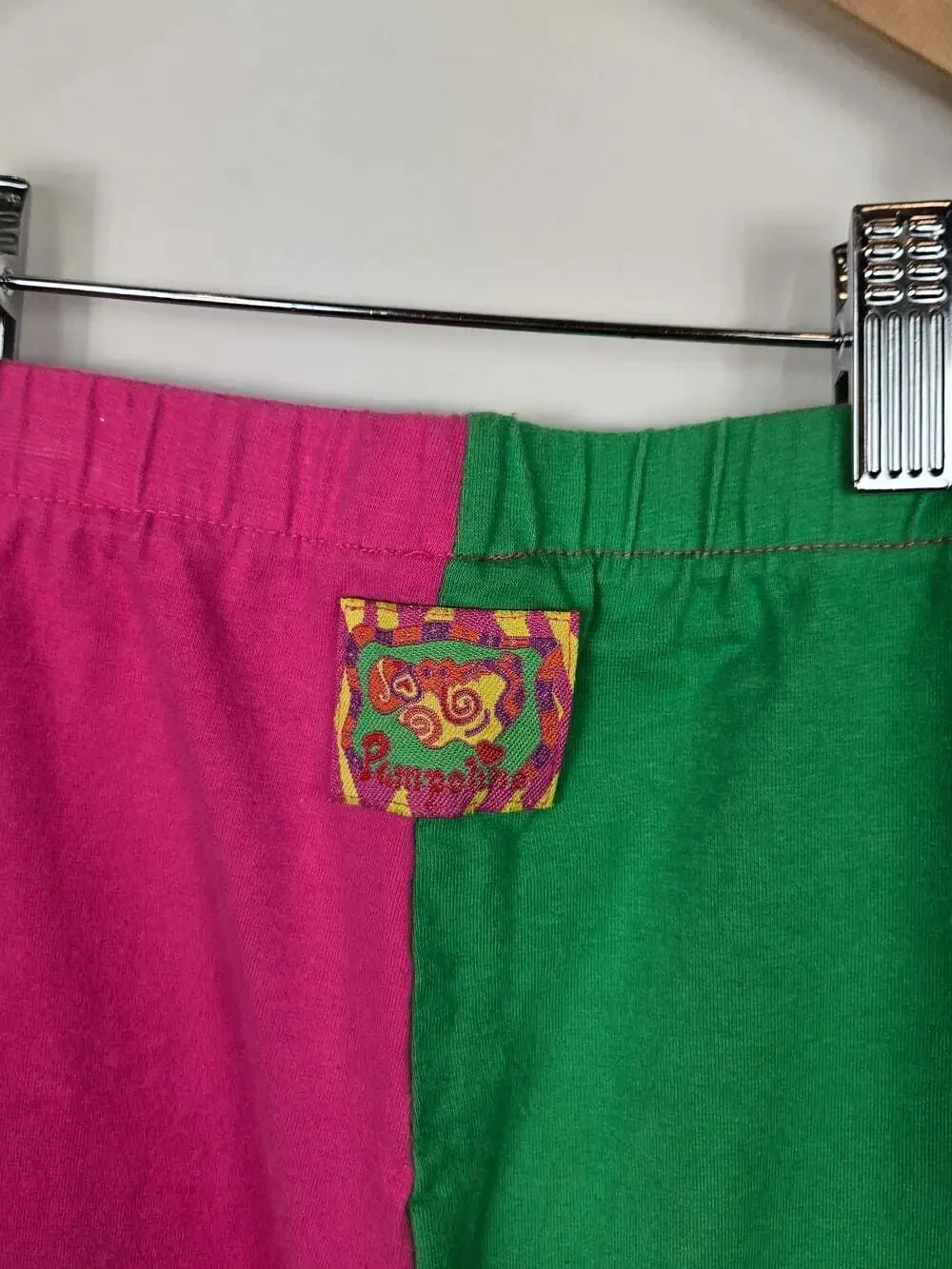 Vintage 90s Pampolina Girls Colorblock T Shirt Leggings Set Germany 92 Size 2/3T
